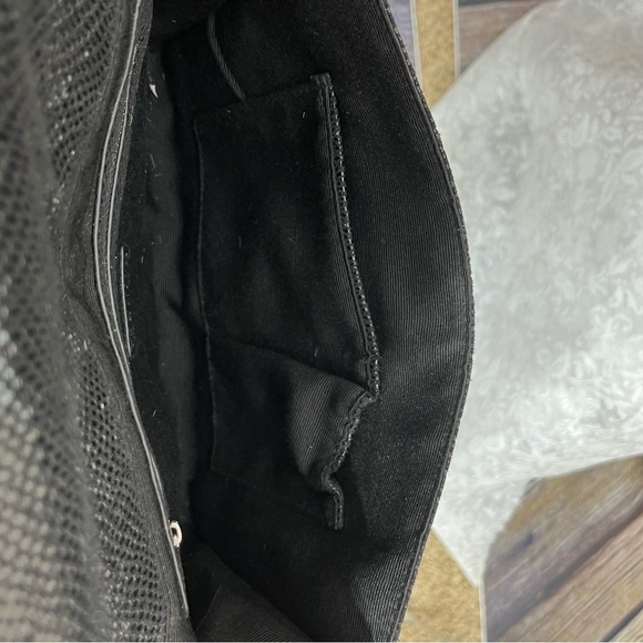 TARNISH Black Leather Flap Over Cross Body Bag With Removeable Chain Str… - Picture 12 of 12